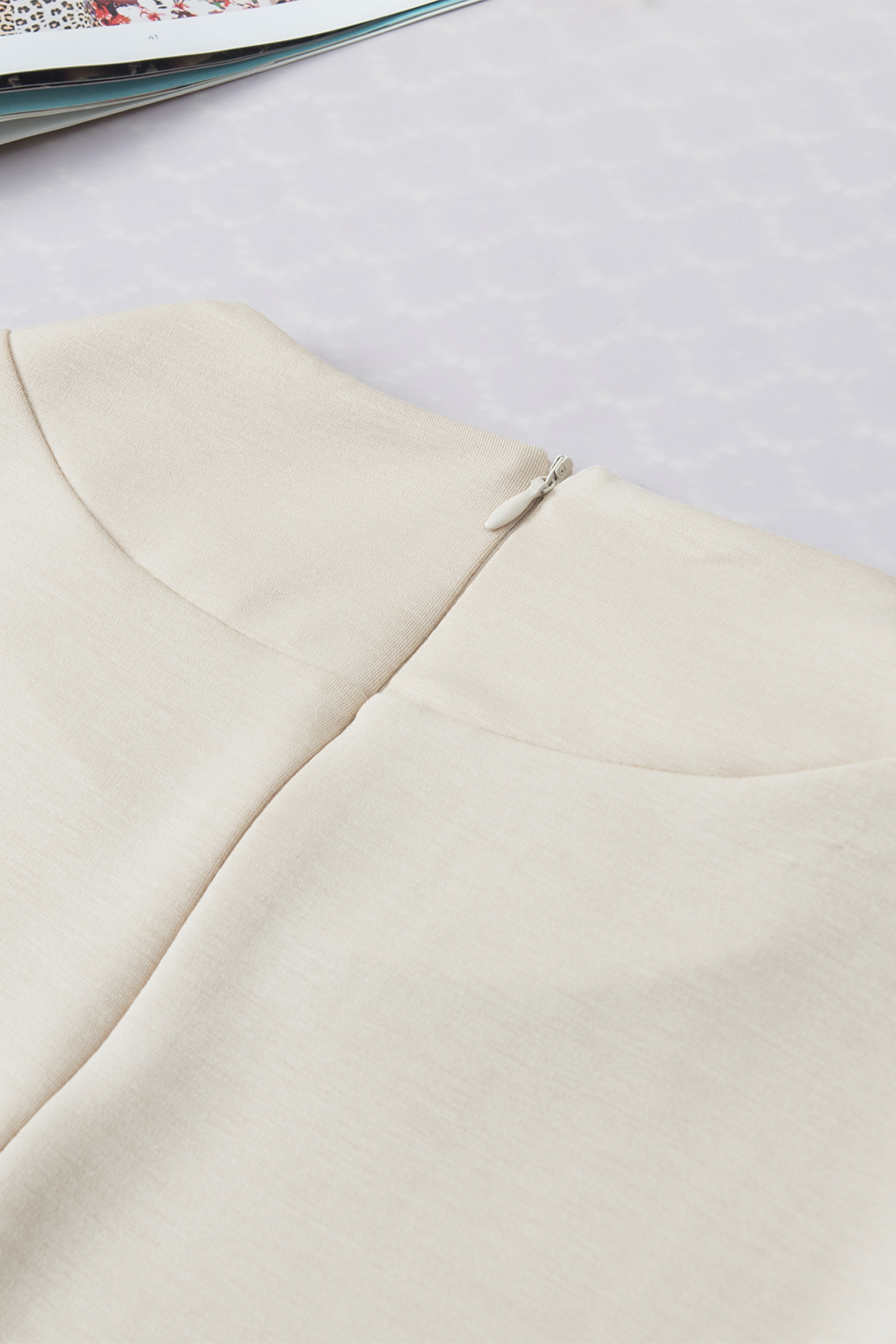 Oatmeal Plain Crew Neck Loose Fit Casual Top - loveforevers