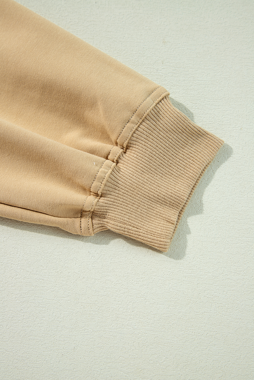 Pale Khaki Sweatshirt Poplin Mini Dress - loveforevers