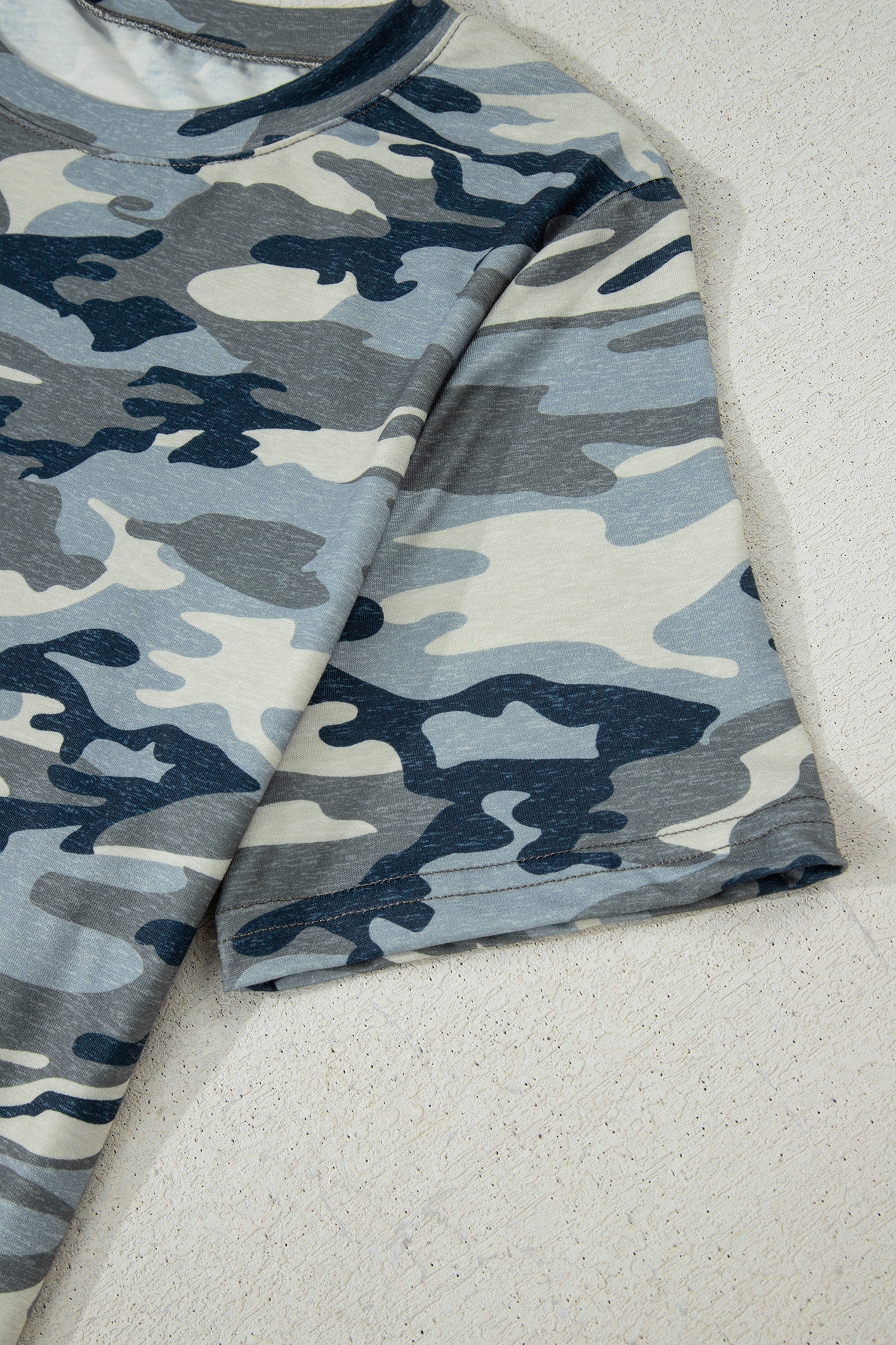 Green Camouflage Print Crew Neck T Shirt - loveforevers