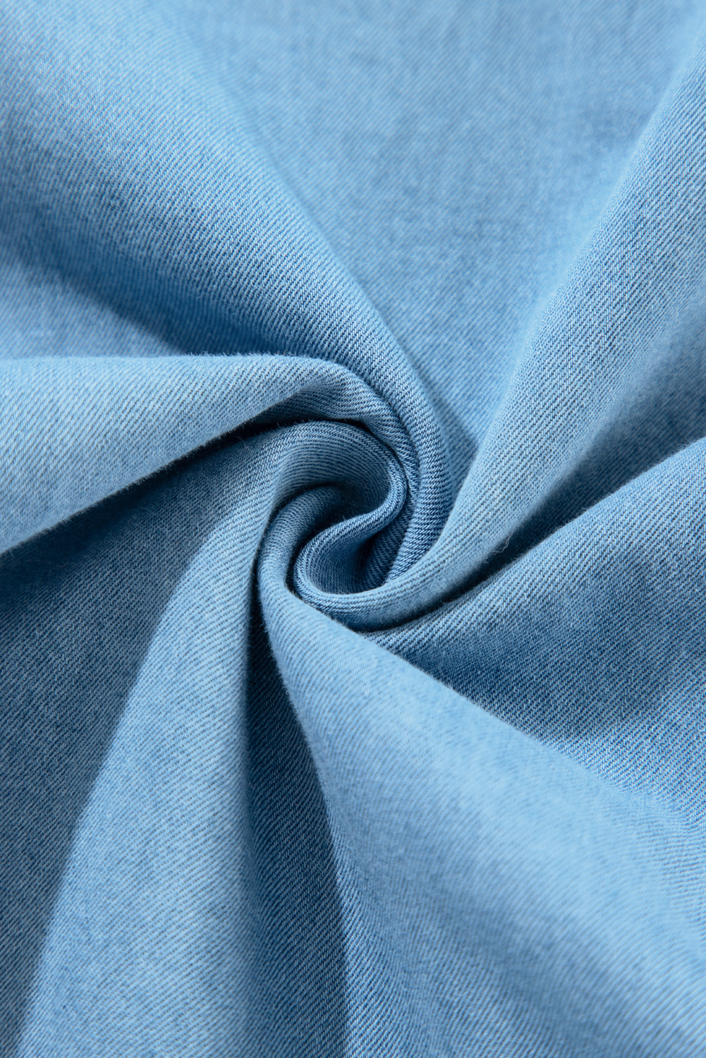 Myosotis Ruffled V Neck Buttoned Shift Denim Dress - loveforevers