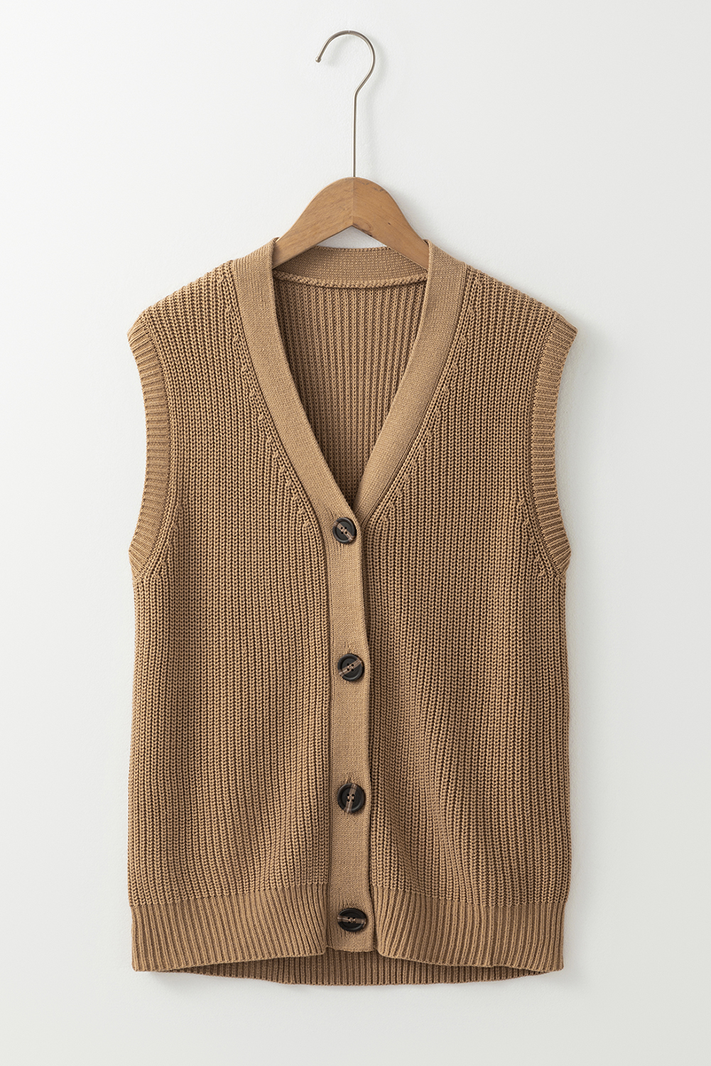 Parchment V Neck Buttoned Front Sweater Vest - loveforevers
