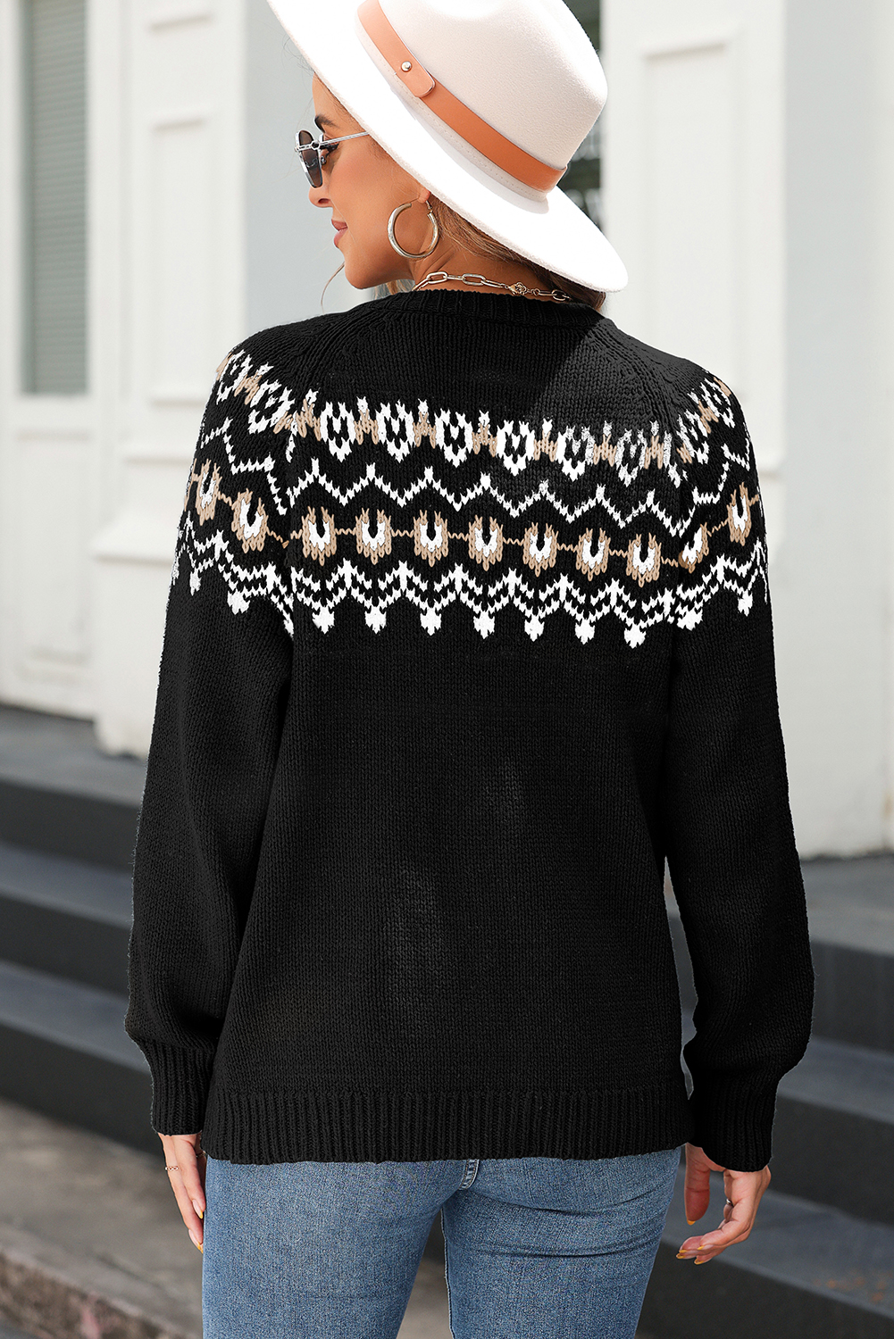 Moss Green Western Fashion Abstract Printed Cardigan Sweater - loveforevers