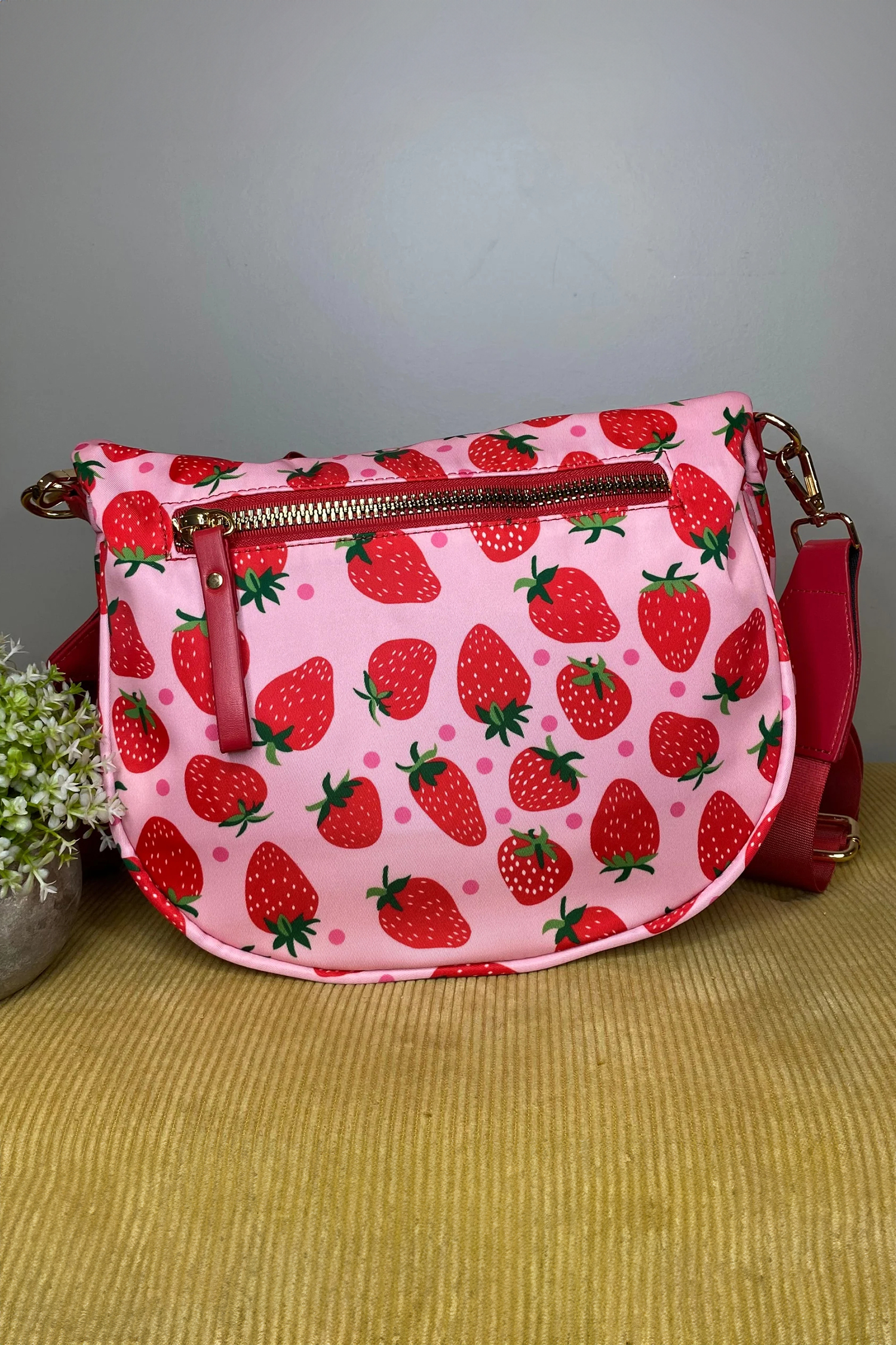 White Pretty Checkerboard Canvas Double Zip Crossbody Bag - loveforevers