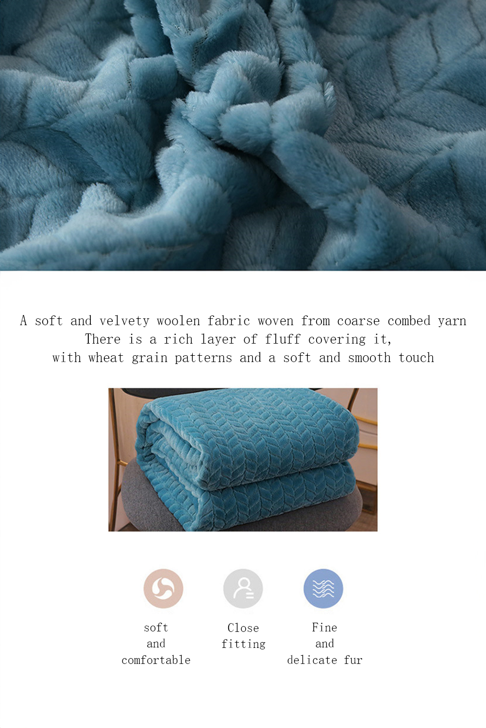 Light Pink Textured Soft Fleece Large Throw Blanket - loveforevers
