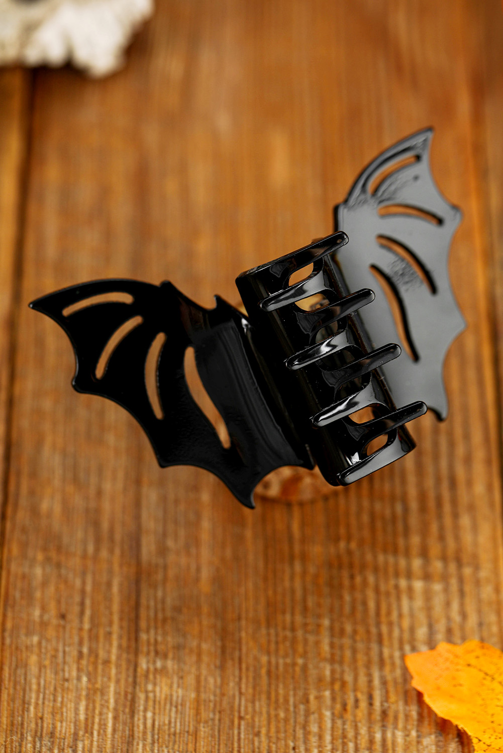 Black Halloween Bat Shape Hair Claw Clip - loveforevers