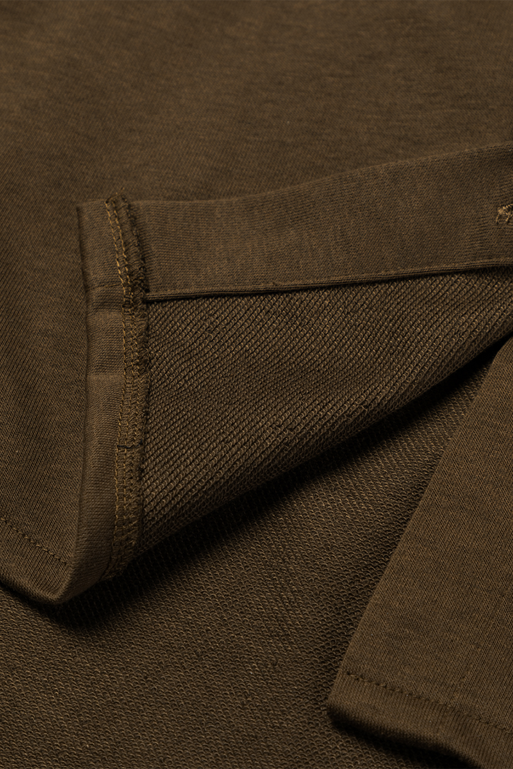 Dark Brown Button Up Contrast Knitted Sleeves Hooded Jacket - loveforevers