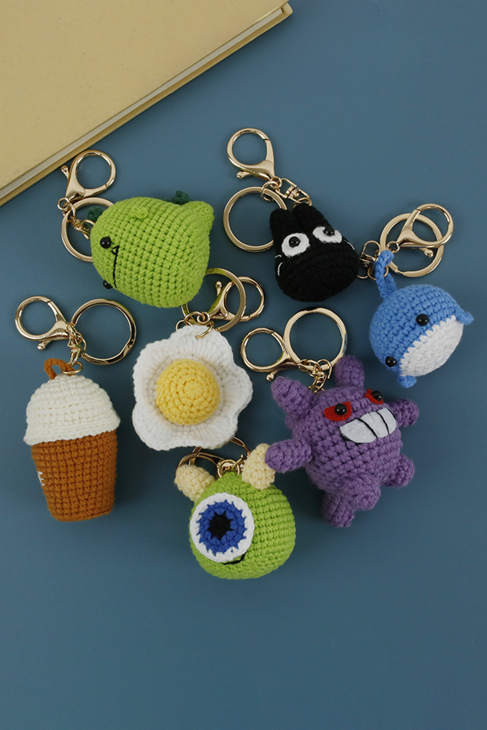 Thai Curry Crochet Coffee Pendent Keychain - loveforevers