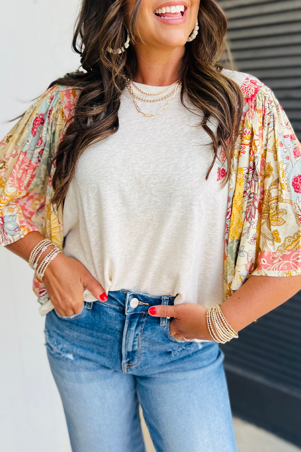 Dusk Blue Loose Straight Leg Cropped High Waist Jeans - loveforevers