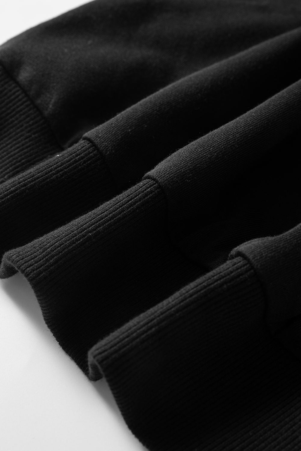 Black Contrast Stitches Detail Puffy Half Sleeve Blouse - loveforevers