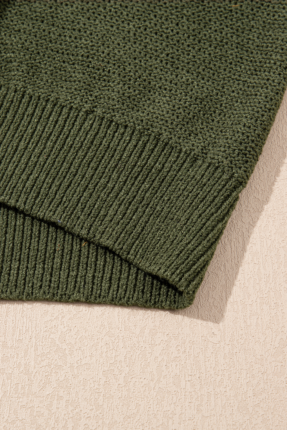 Vineyard Green Chunky Knit Raglan Sleeve Pullover Sweater - loveforevers