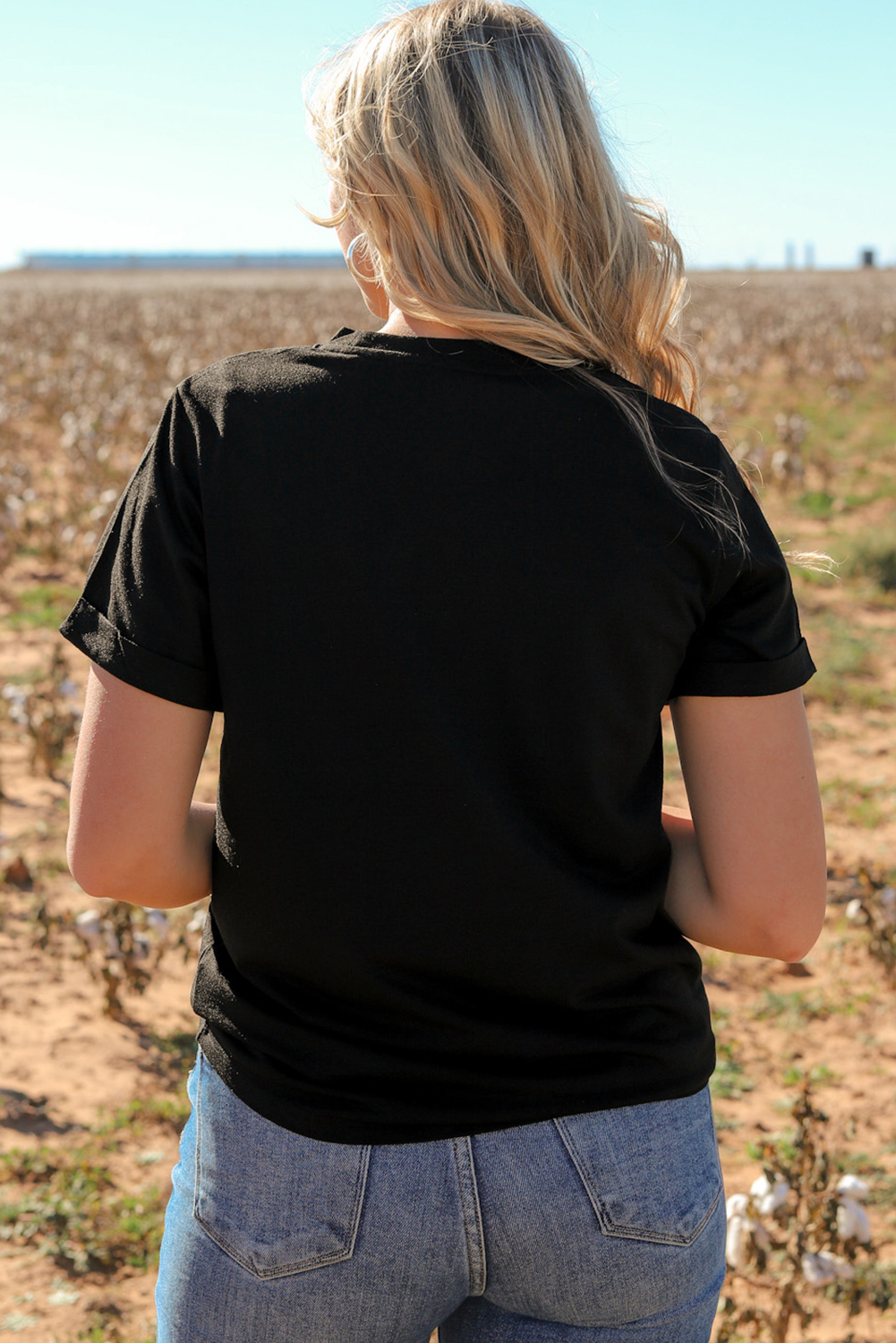 Black Animal Print Cross Graphic Tee - loveforevers