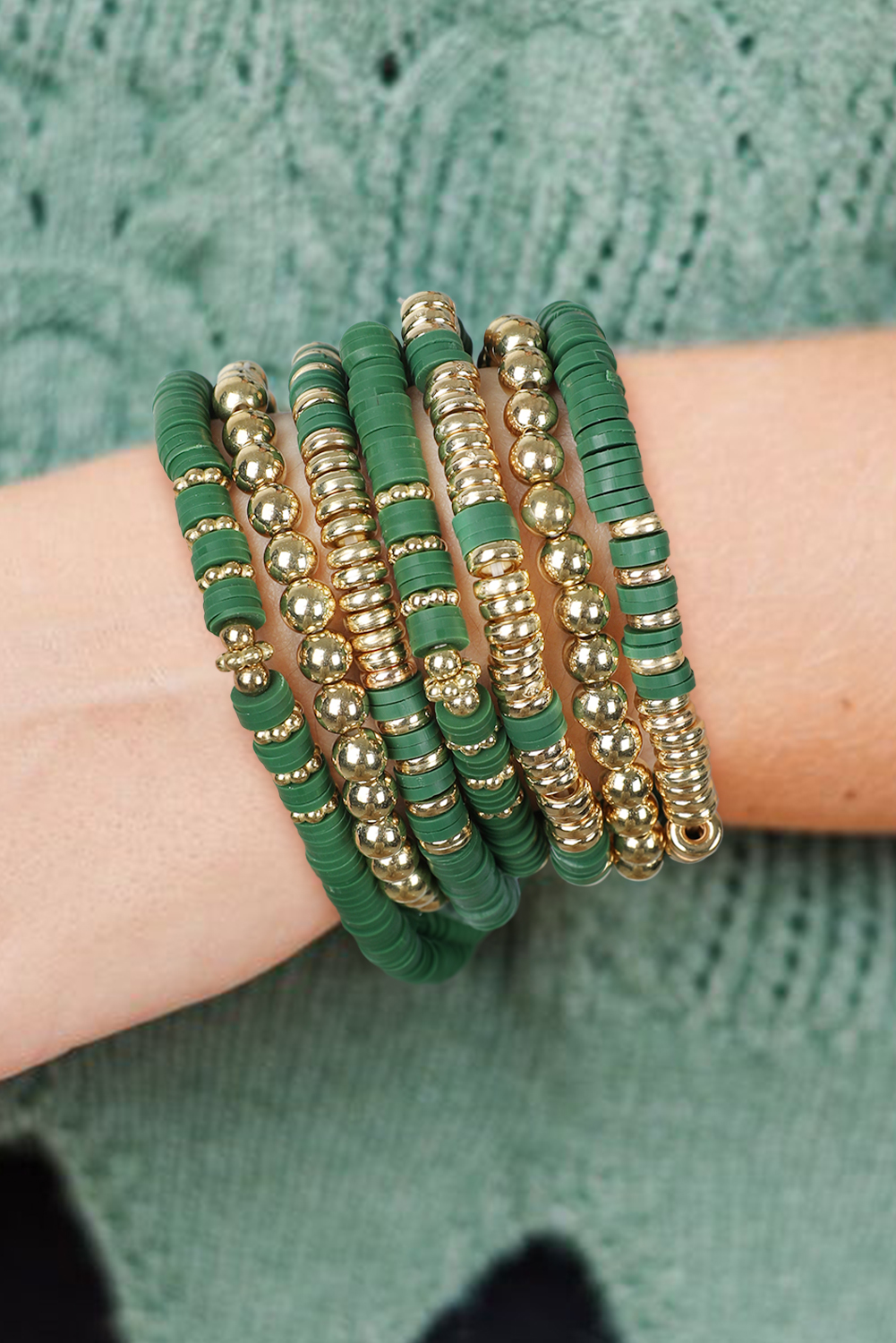 Vineyard Green St Patricks Multi Layered Beaded Bracelet Set - loveforevers