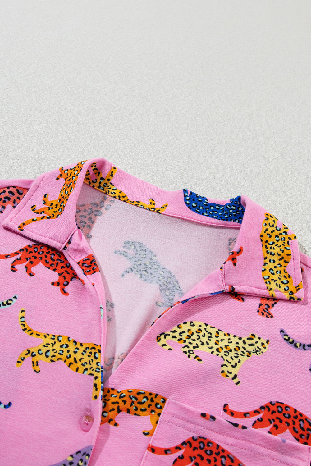 Pink Cheetah Print Shirt and Pants Pajama Set - loveforevers