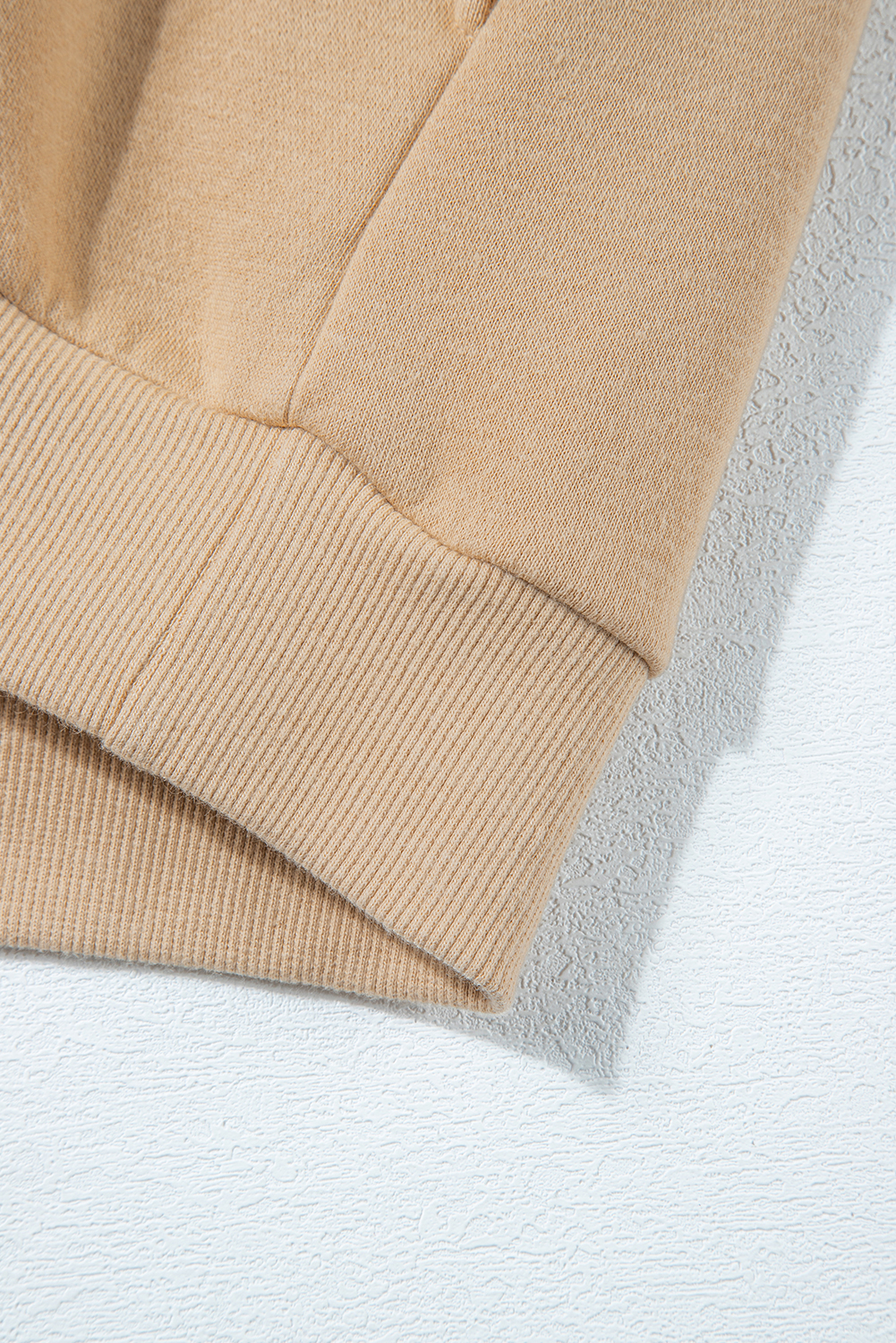 Parchment Solid Half Button Sweatshirt and High Waist Sweatpants Set - loveforevers