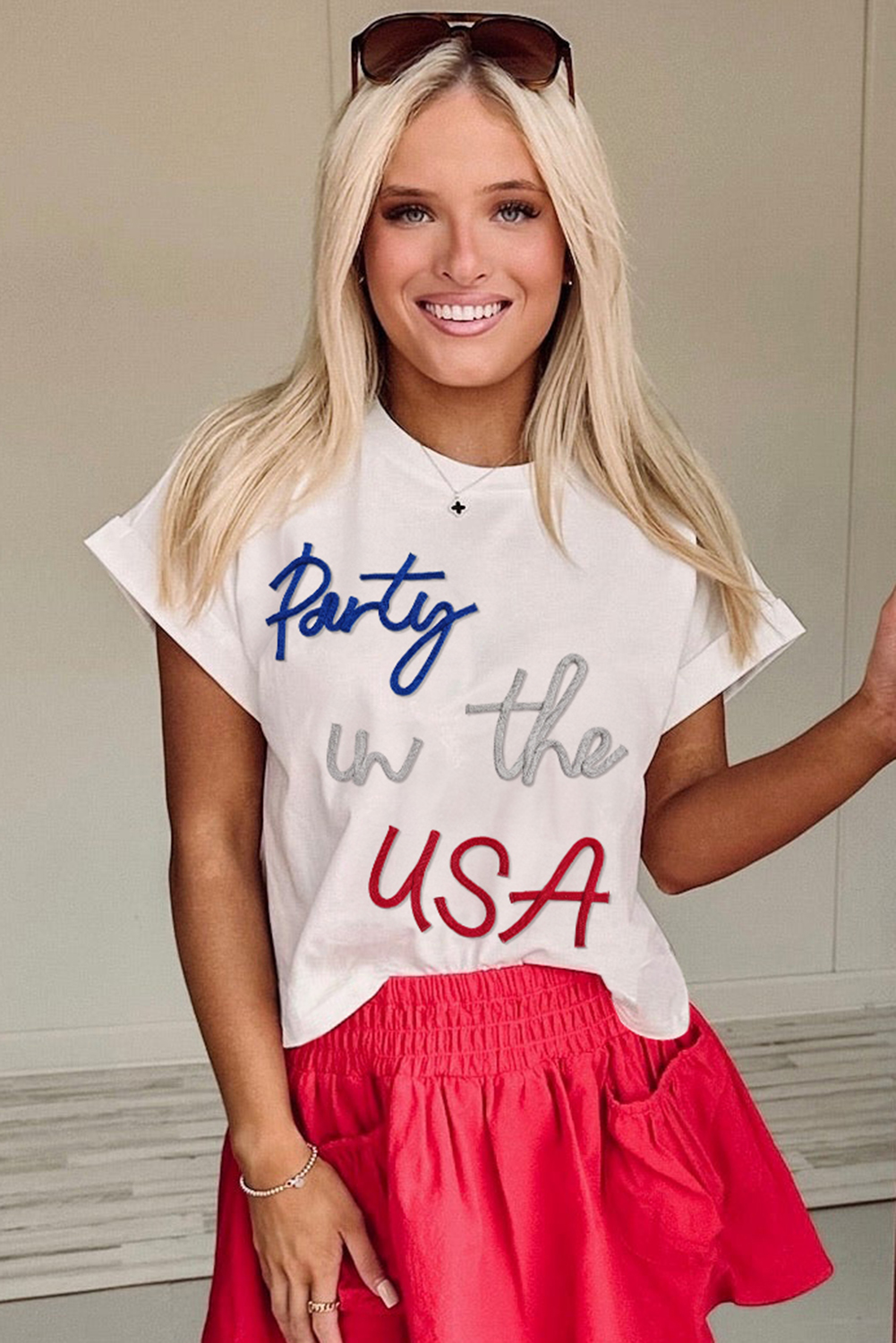 White Party in the USA Graphic T Shirt - loveforevers