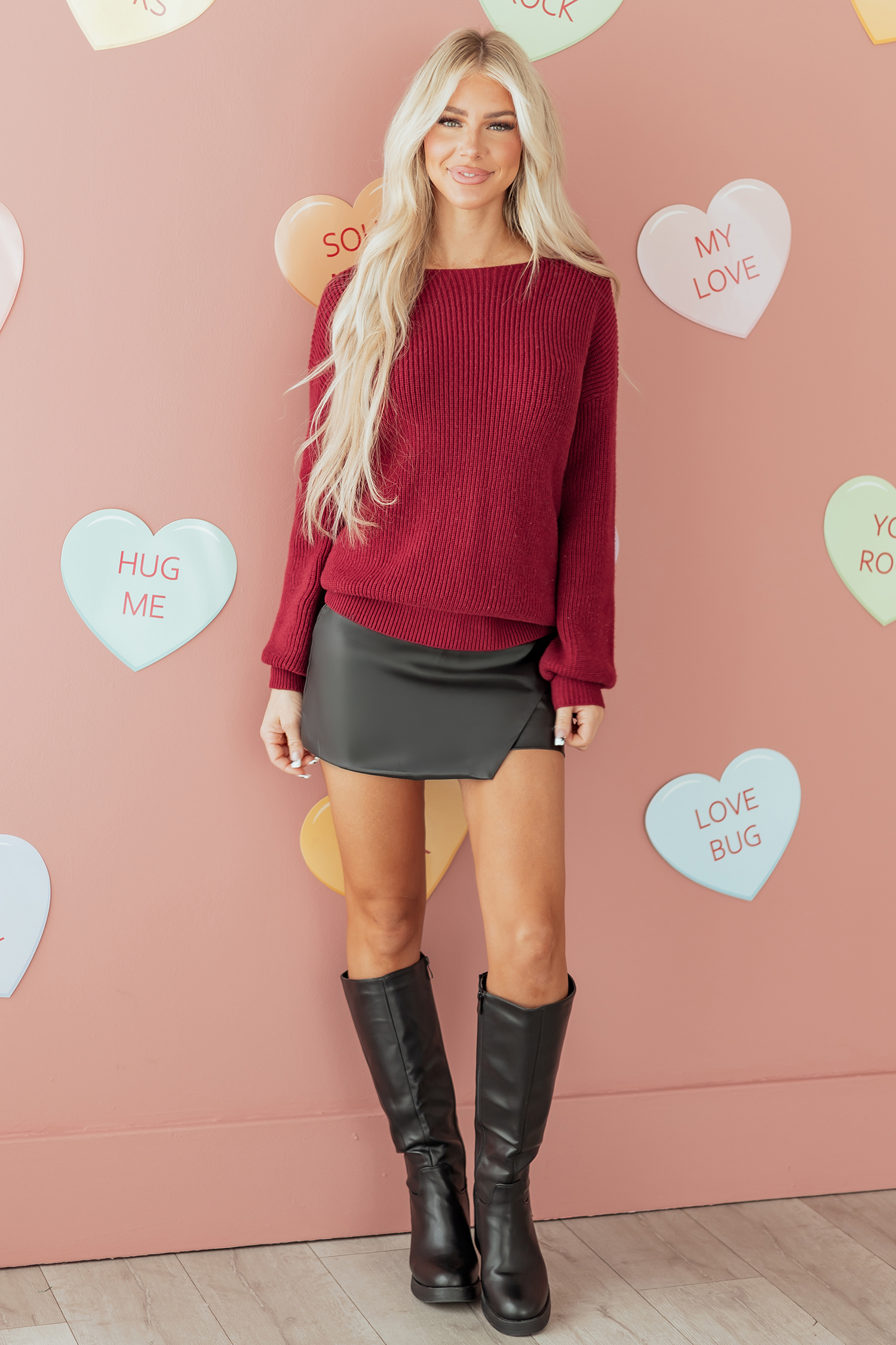 Black Ribbed Knit Ribbon Knot Backless Drop Shoulder Sweater - loveforevers