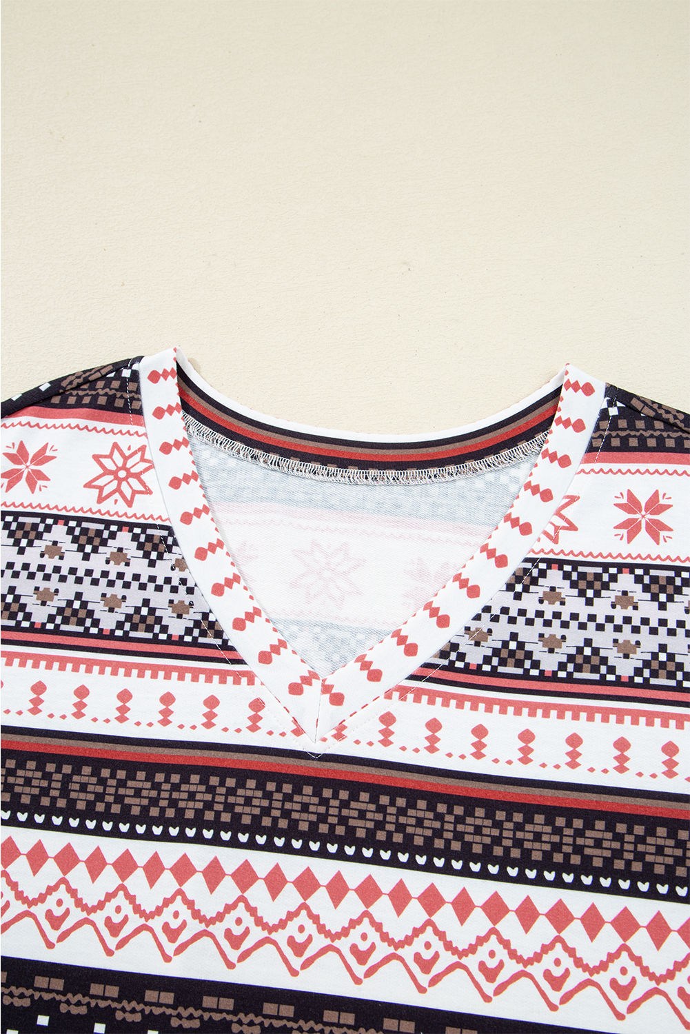 Black Retro Christmas Pattern Loose Pullover 2pcs Lounge Pant Set - loveforevers