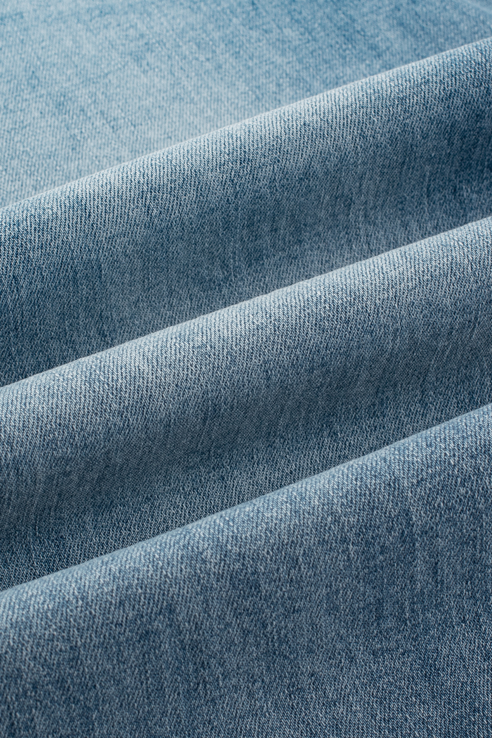 Dusk Blue Multi Buttons Medium Wash Straight Loose Leg Jeans - loveforevers
