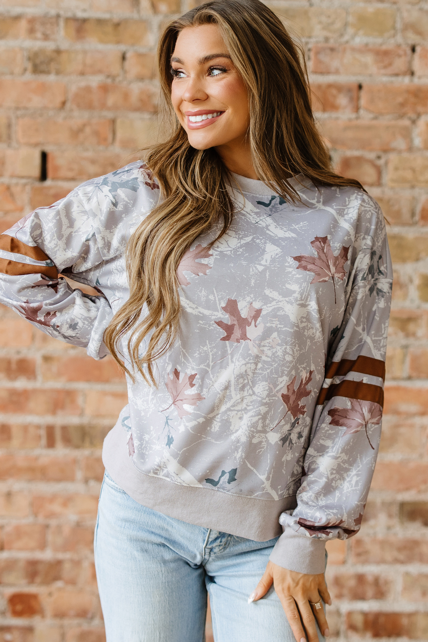 Beige Camo Print Baggy Drawstring Jogger Sweatpants - loveforevers