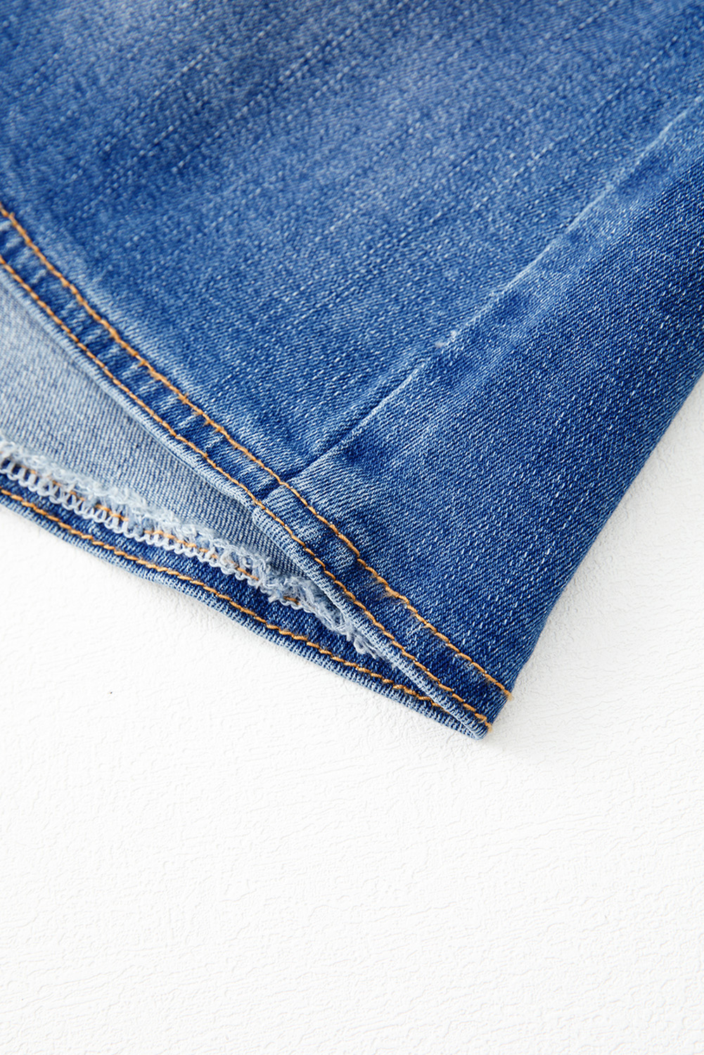 Ashleigh Blue Wrapped Crossed Waist Denim Mini Skirt - loveforevers