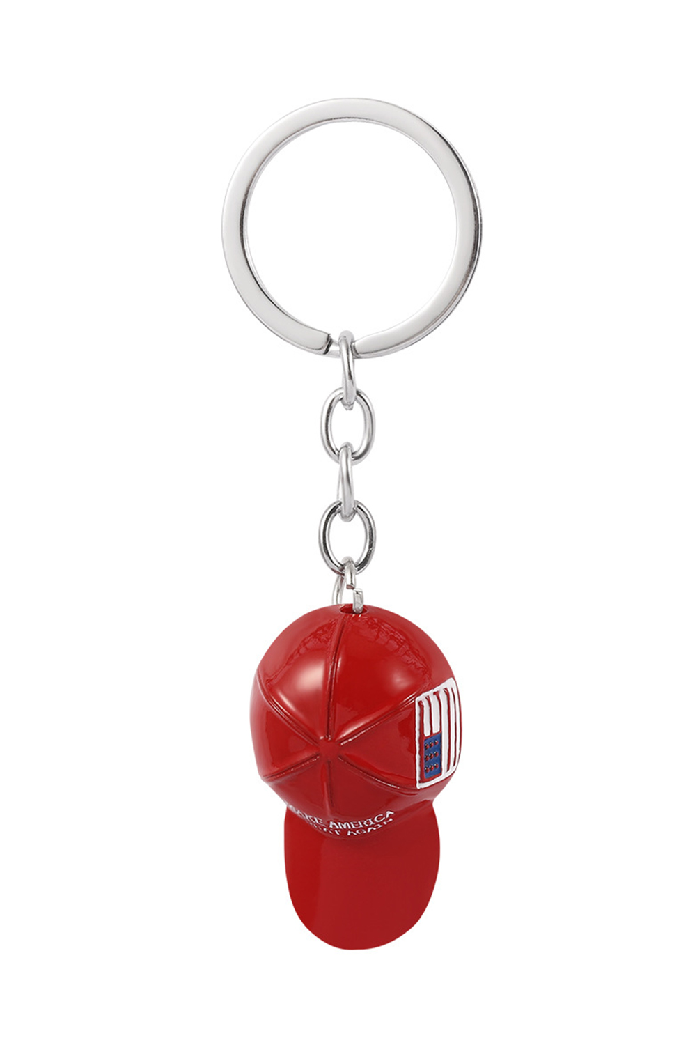 Fiery Red Make America Great Again Cap Pendant Keychain - loveforevers