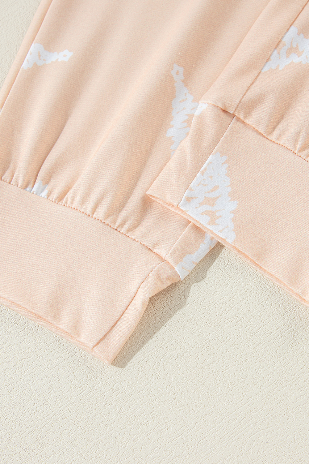Apricot Christmas Tree Print Loose Fit Two Piece Pajama Set - loveforevers