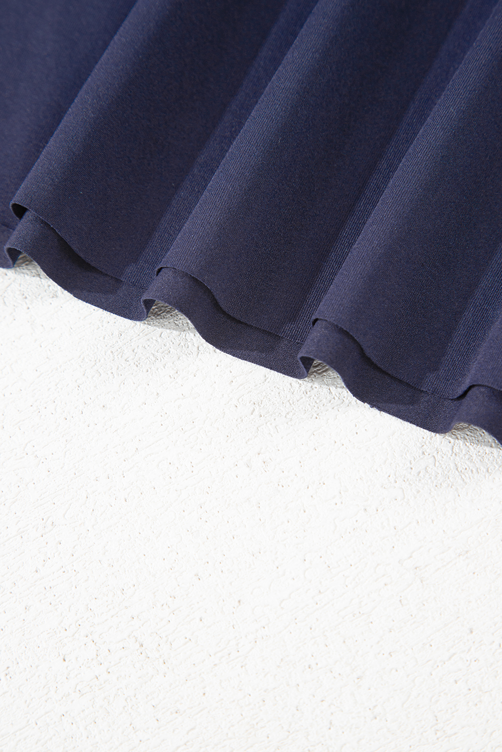 Navy Blue Raw Hem Loose Tee and Wide Leg Pants Set - loveforevers