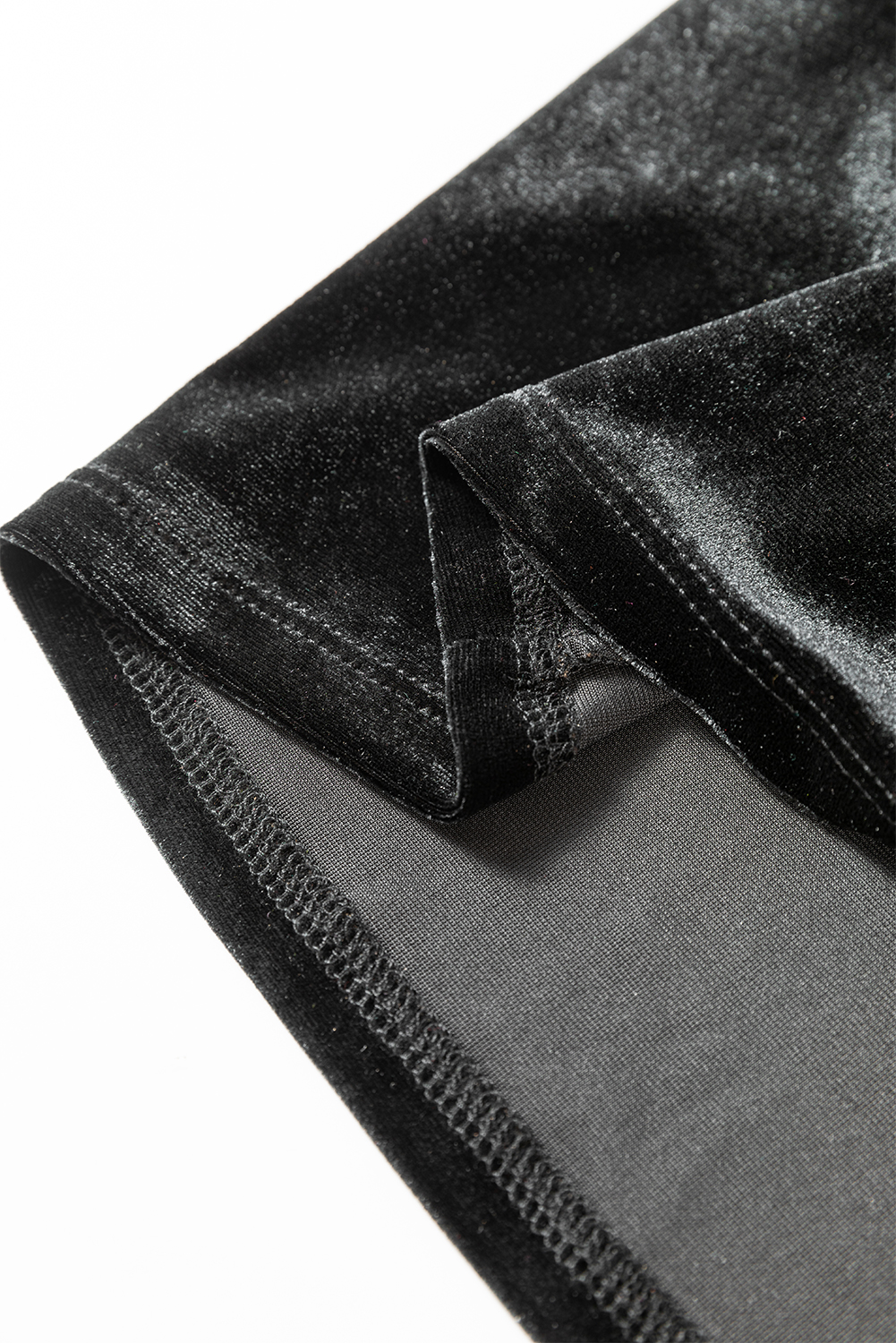 Black Velvet Square Neck Sleeveless High Waist Mini Dress with Pockets - loveforevers