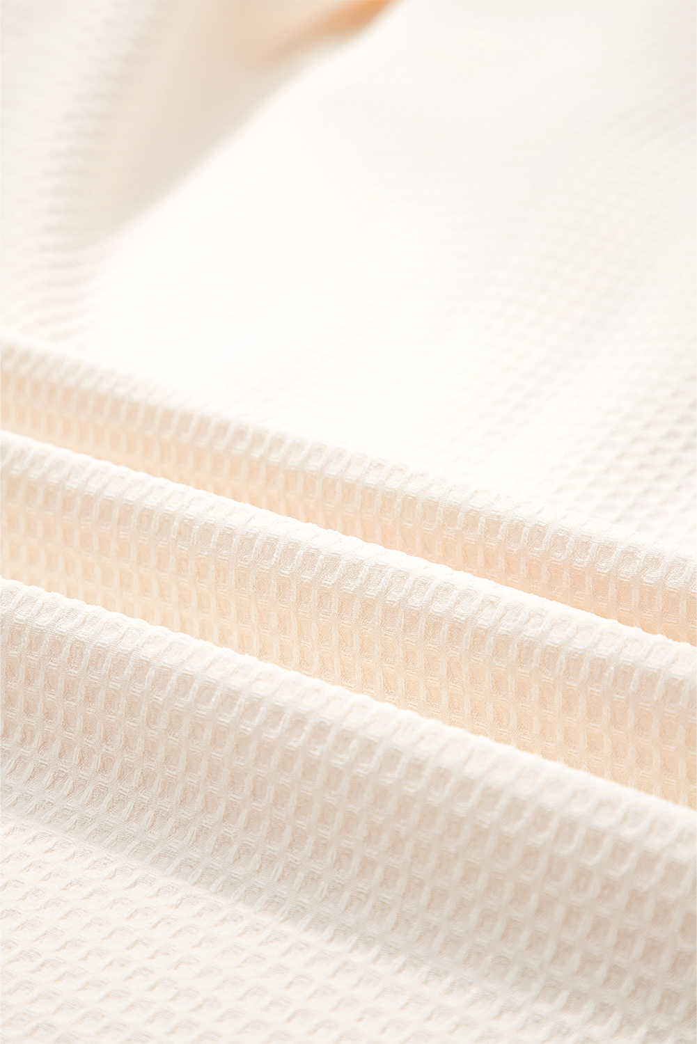 White Waffle Textured Contrast Polo Neck Zip up Jumper - loveforevers
