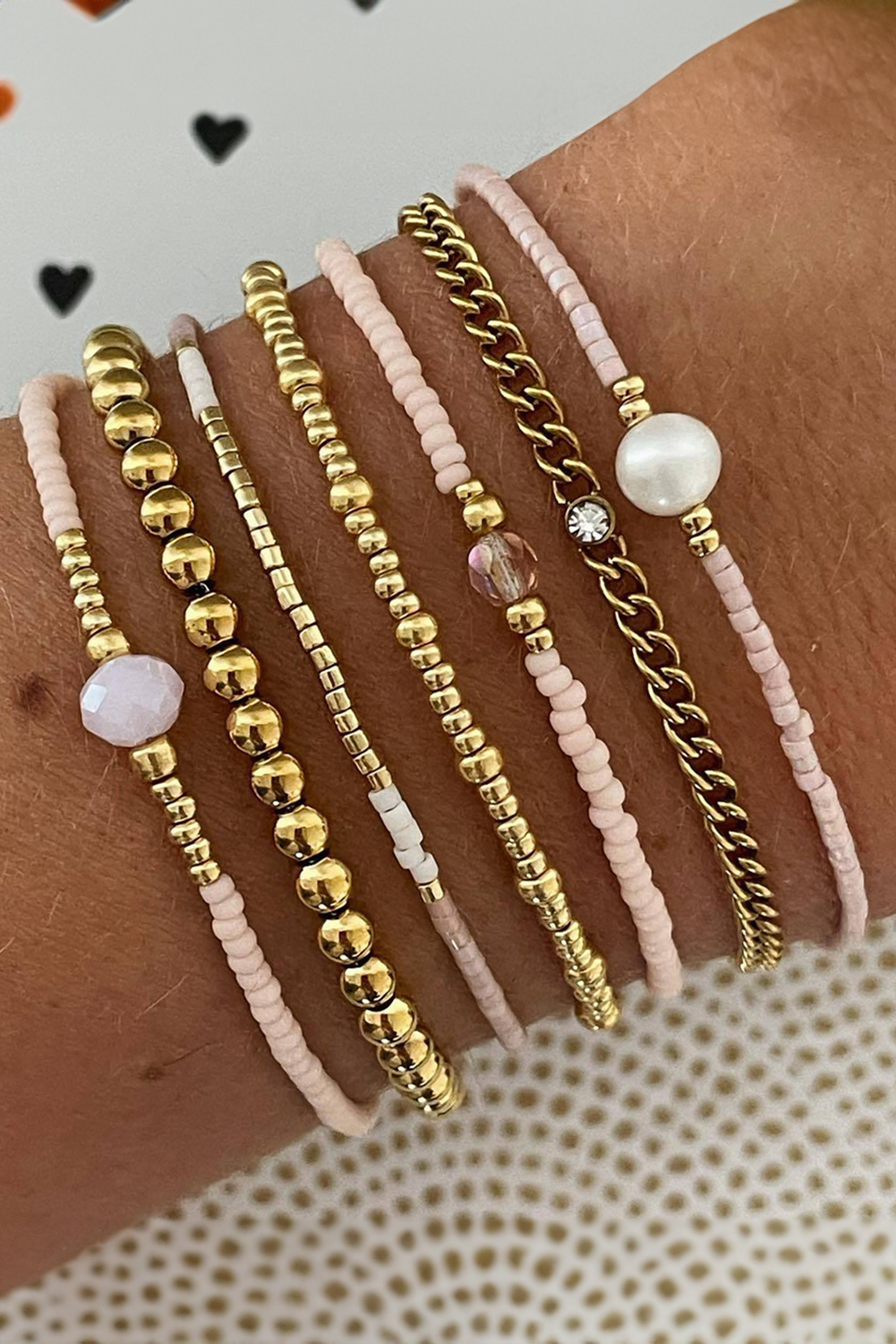 Gold Simple Beaded Multi Layer Bracelet - loveforevers