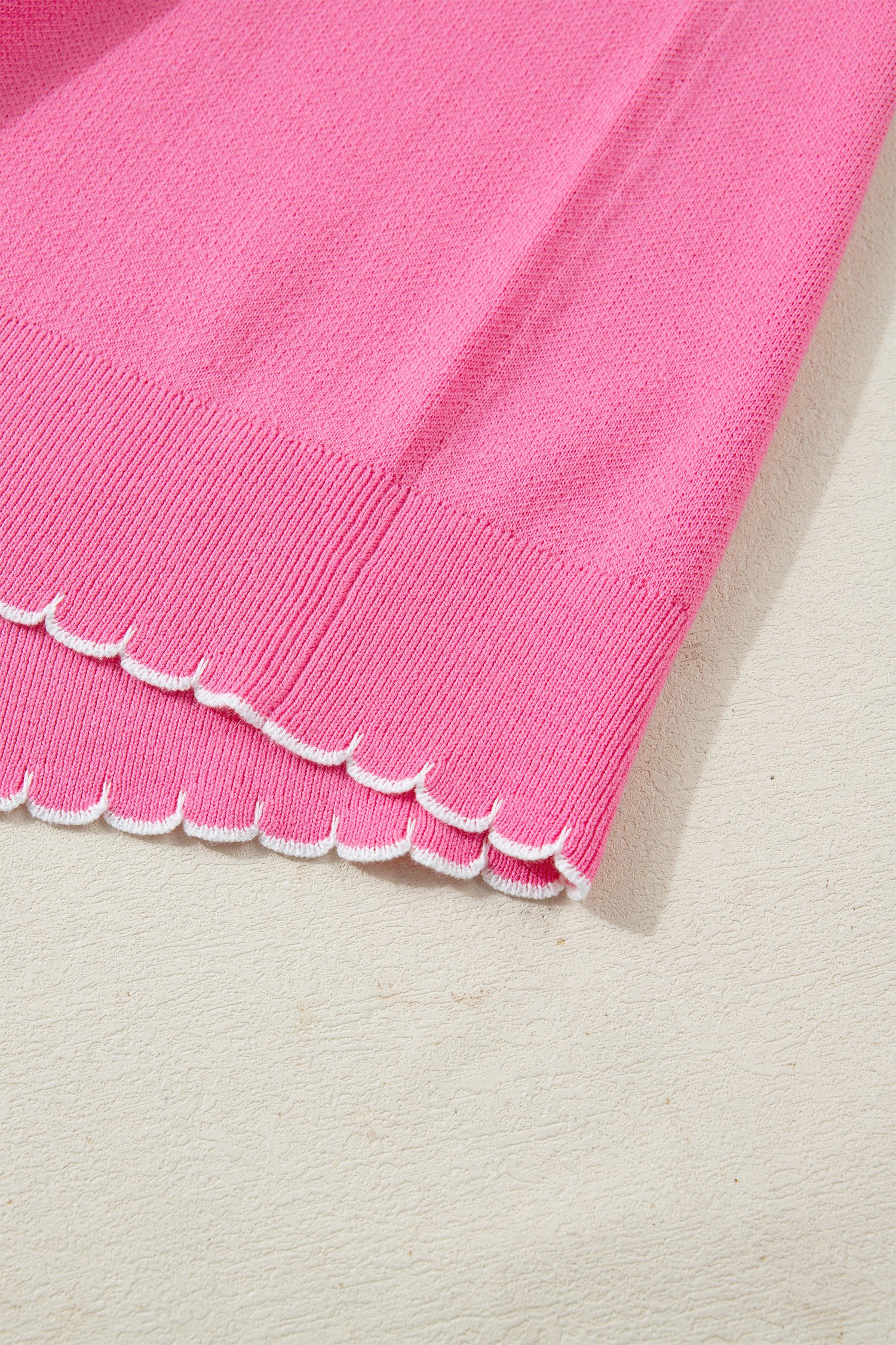Sachet Pink Big Ribbon Bow Print Contrast Stitch Trim Drop Shoulder Sweater - loveforevers