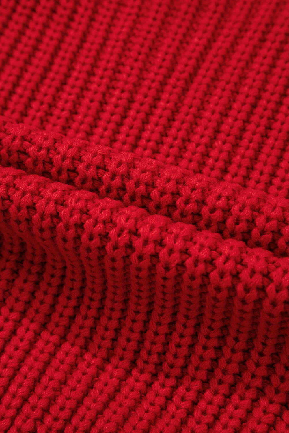 Fiery Red Solid Textured Knit Side Pockets Buttoned Sweater Vest - loveforevers