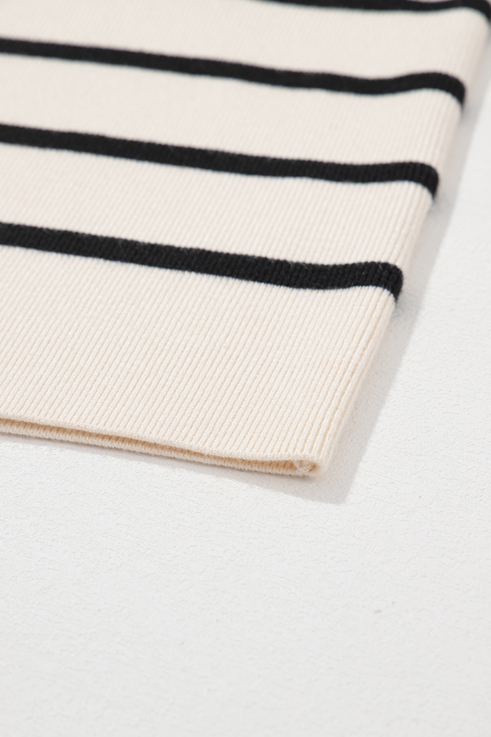 Black Stripe Flap Pocket Buttoned Cardigan Sweater - loveforevers