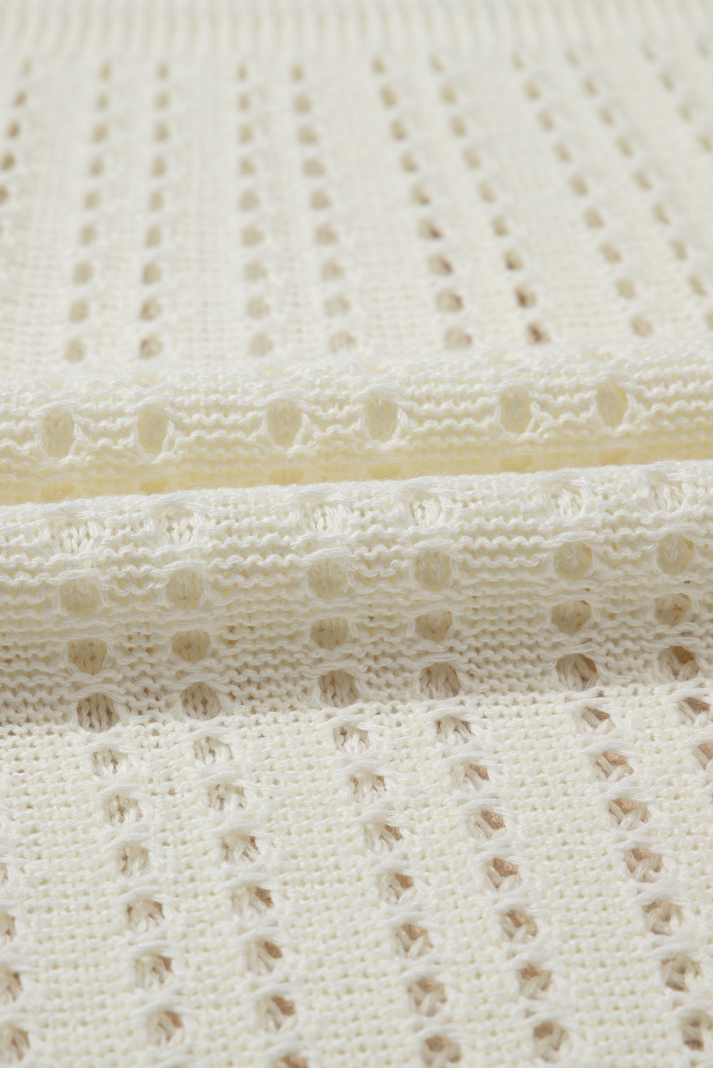 White Eyelet Crochet Sleeveless V Neck Beach Dress - loveforevers