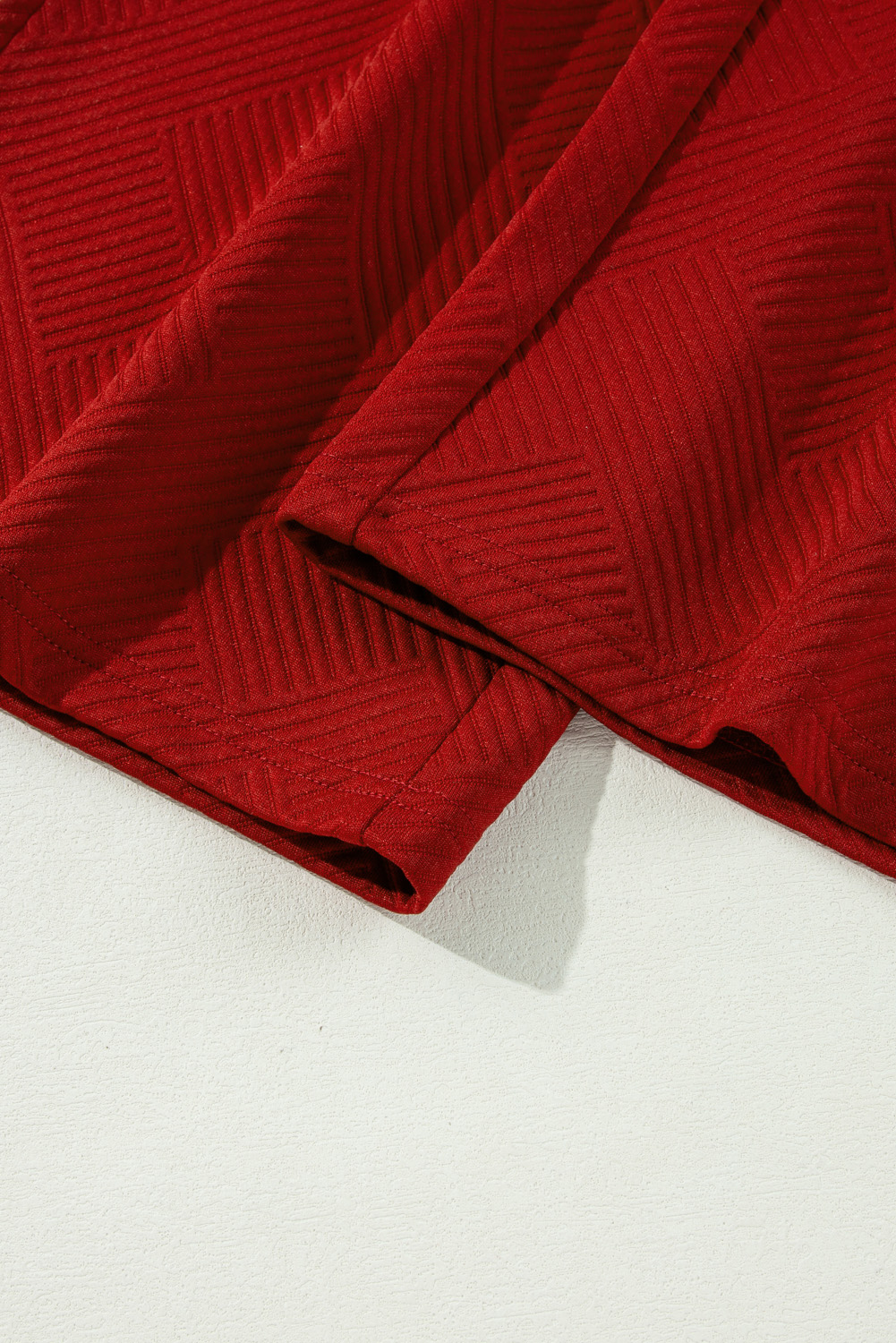 Red Dahlia Ultra Loose Textured 2pcs Slouchy Outfit - loveforevers