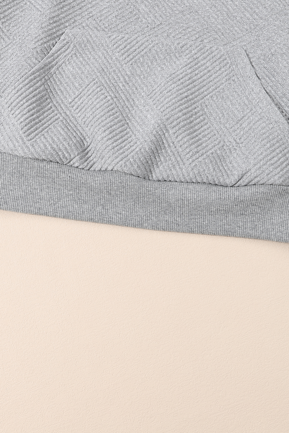 Apricot  Asymmetric Buttons Detail High Neck Textured Sweatshirt - loveforevers