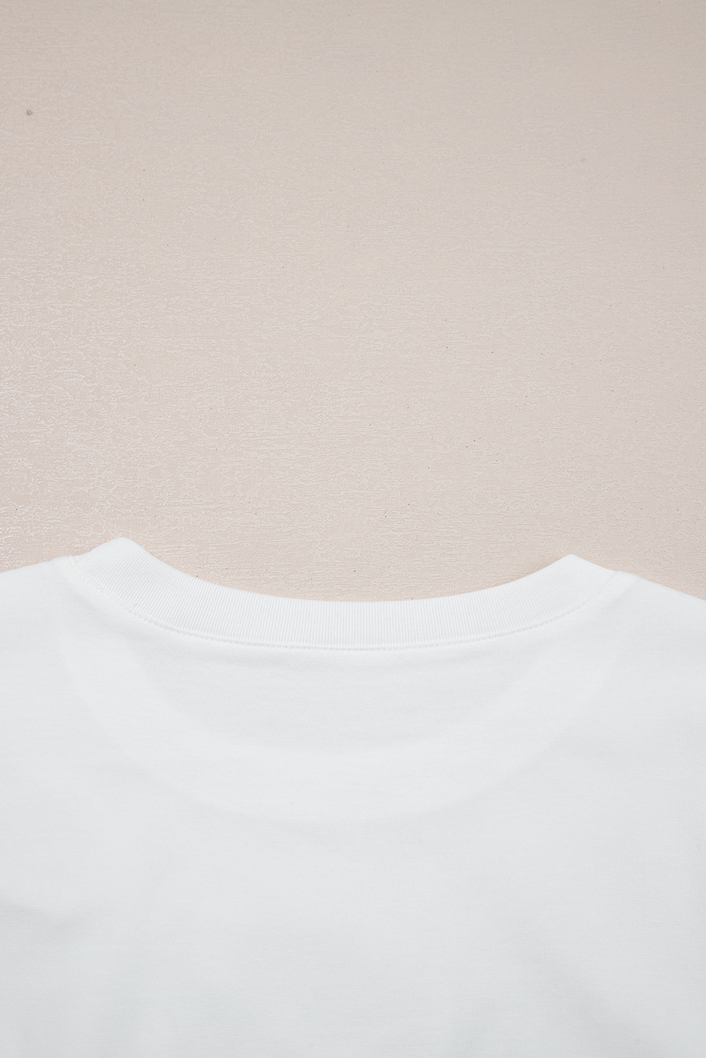 White Rhinestone Bow Embellished Round Neck Tee - loveforevers